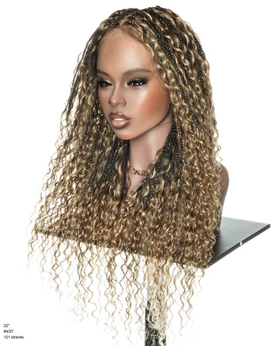 22" Slip-on™ Blend 4/27 Water Wave Bora Bora Braided Wig