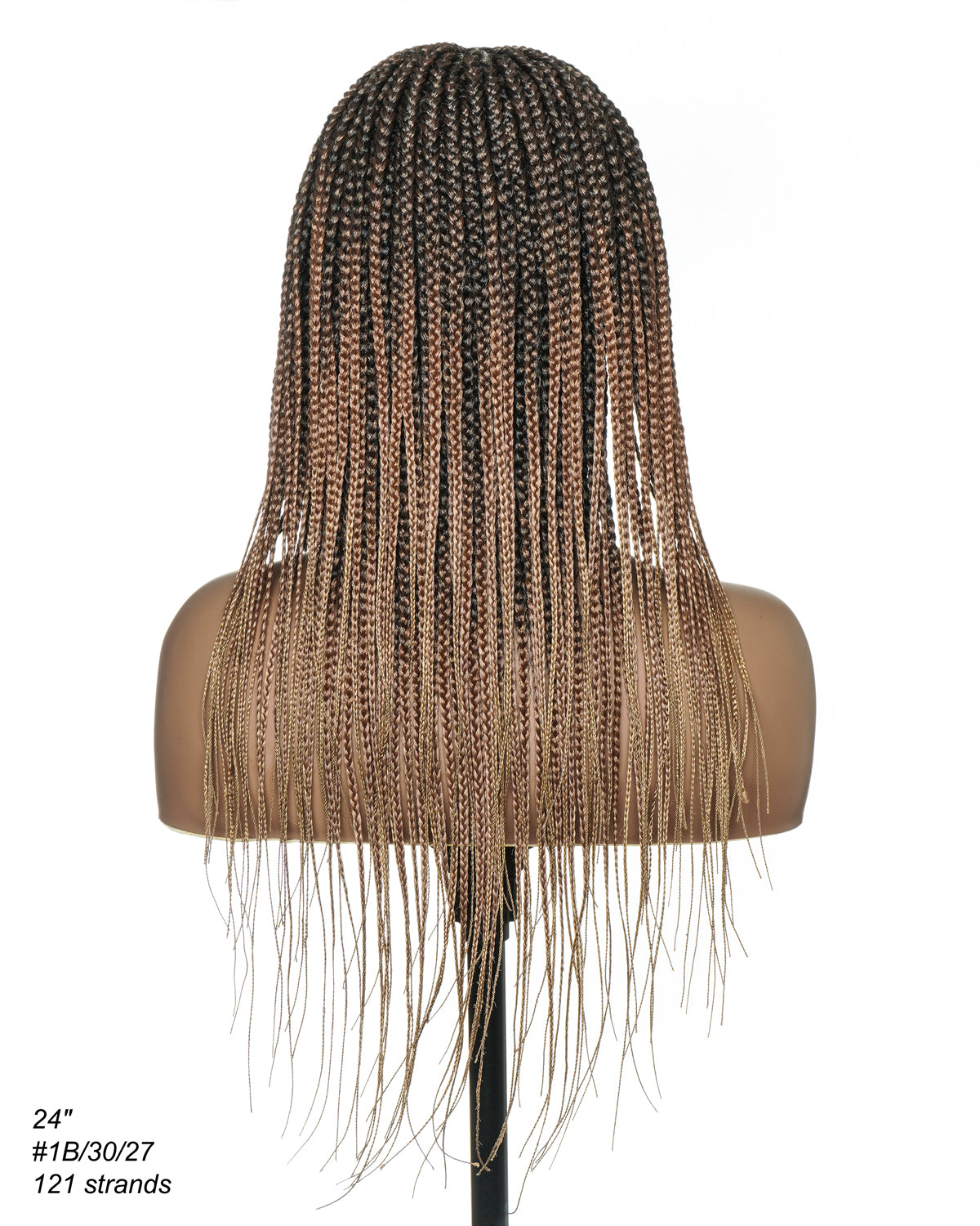 Kora - Pre Bleached Human Hair Lace Lightweight Knotless Swiss HD Lace Box Braided Wig 100 Strands