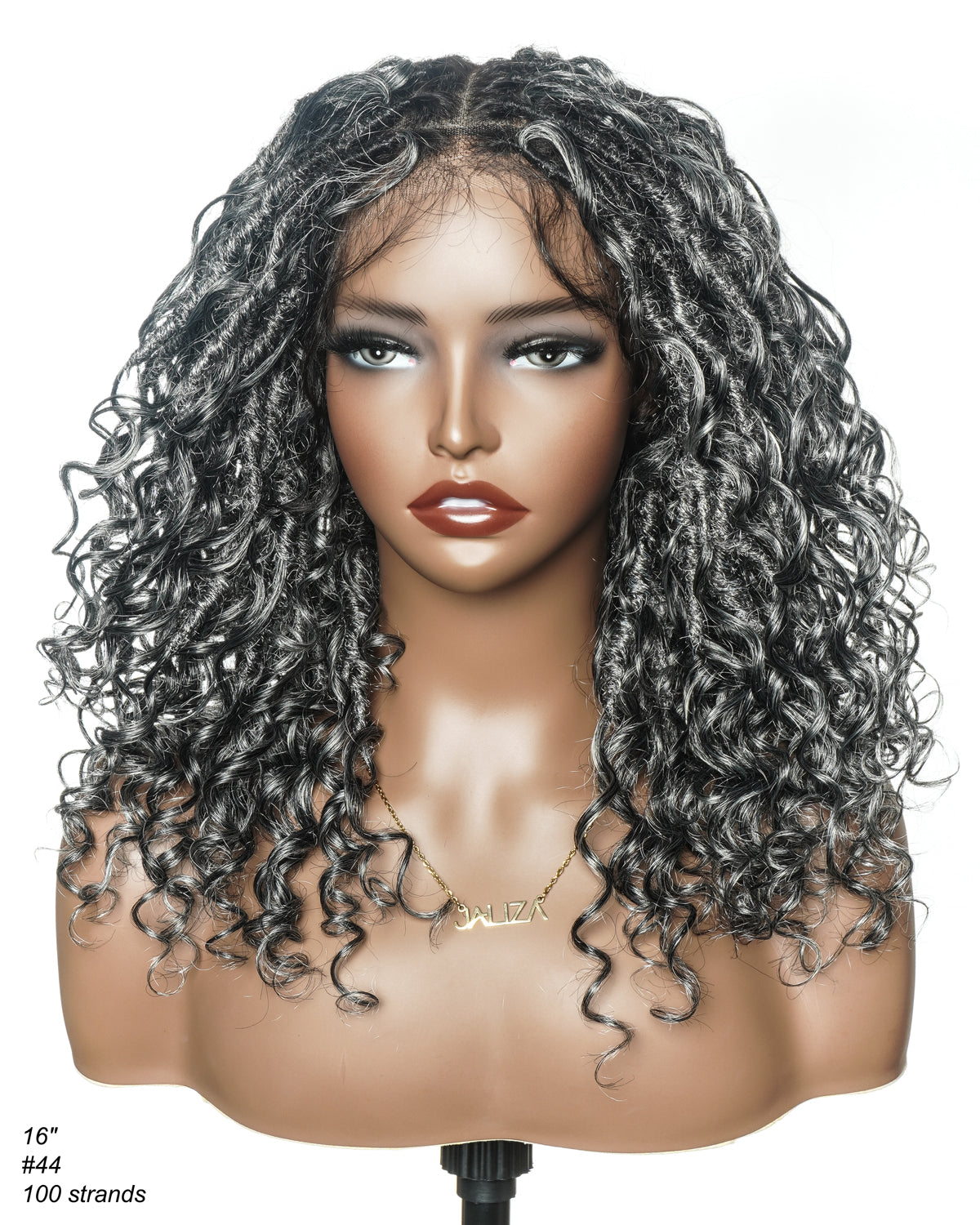 Perruque de Locs Boho sans nœuds en cheveux humains naturels avec boucles Boho et dentelle suisse HD, qualité salon