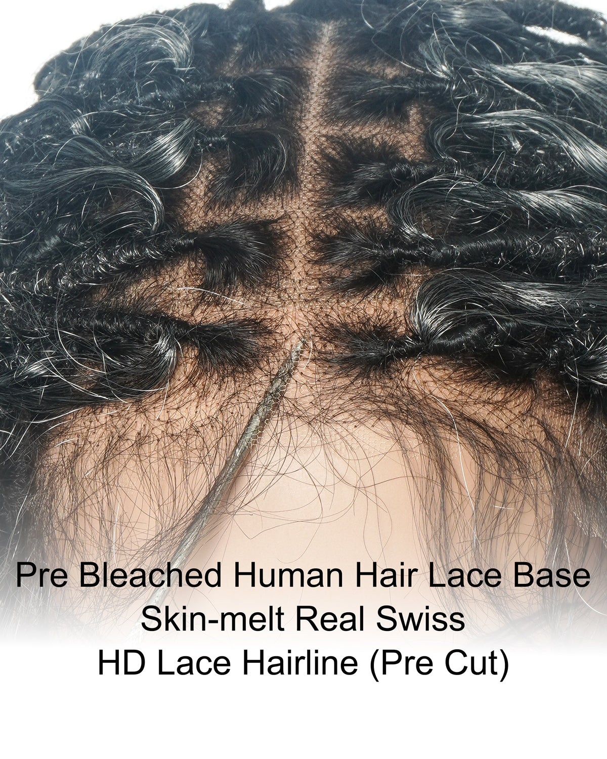Lola - Perruque Boho Locs suisse HD pré-blanchie de 16 po avec boucles Boho en cheveux naturels