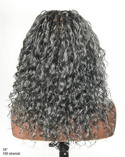 Vivi 16" - JALIZA Slip-On™ Glueless Swiss HD Full Lace Lightweight Version Human Hair Boho Box Braided Wig With C Cap Design And Stretchable Lace