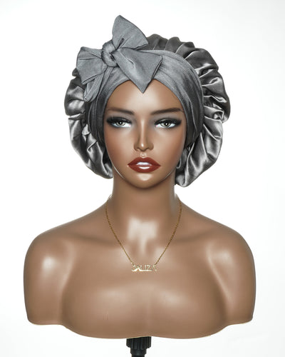 Bonnet de nuit 100 % soie de mûrier pure – Double épaisseur et réversible