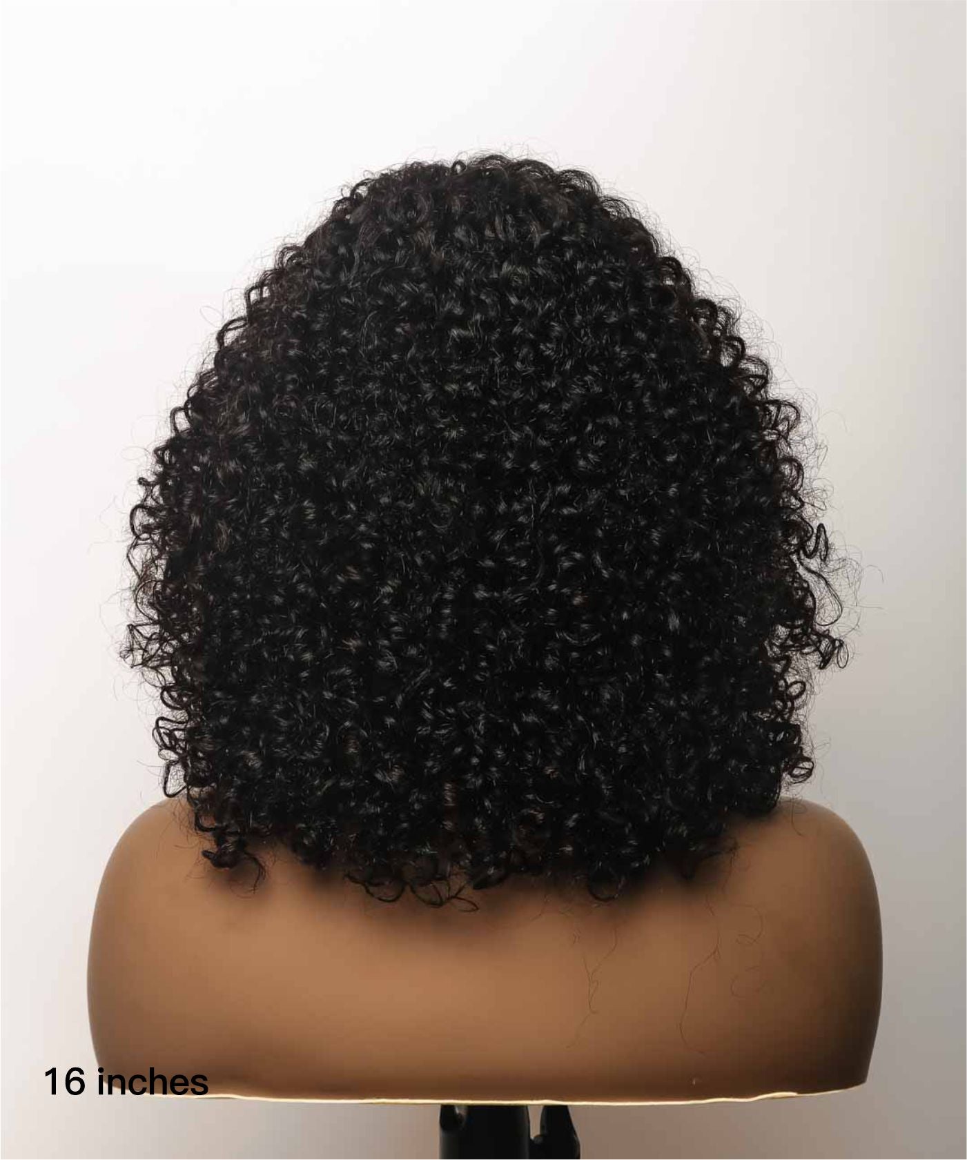 Perruque Bob Courte Afro Bouclée Sans Colle 100% Cheveux Humains Vierges de 14" (pour le marché américain uniquement)