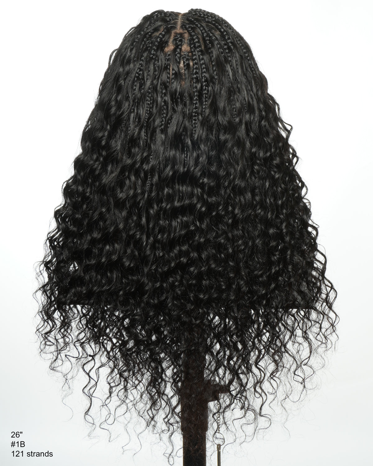 Tiana - Perruque Tressée en Cheveux Humains Pré-décolorés Bouclés Espagnols Miracle Braids Boho Swiss HD Full Lace