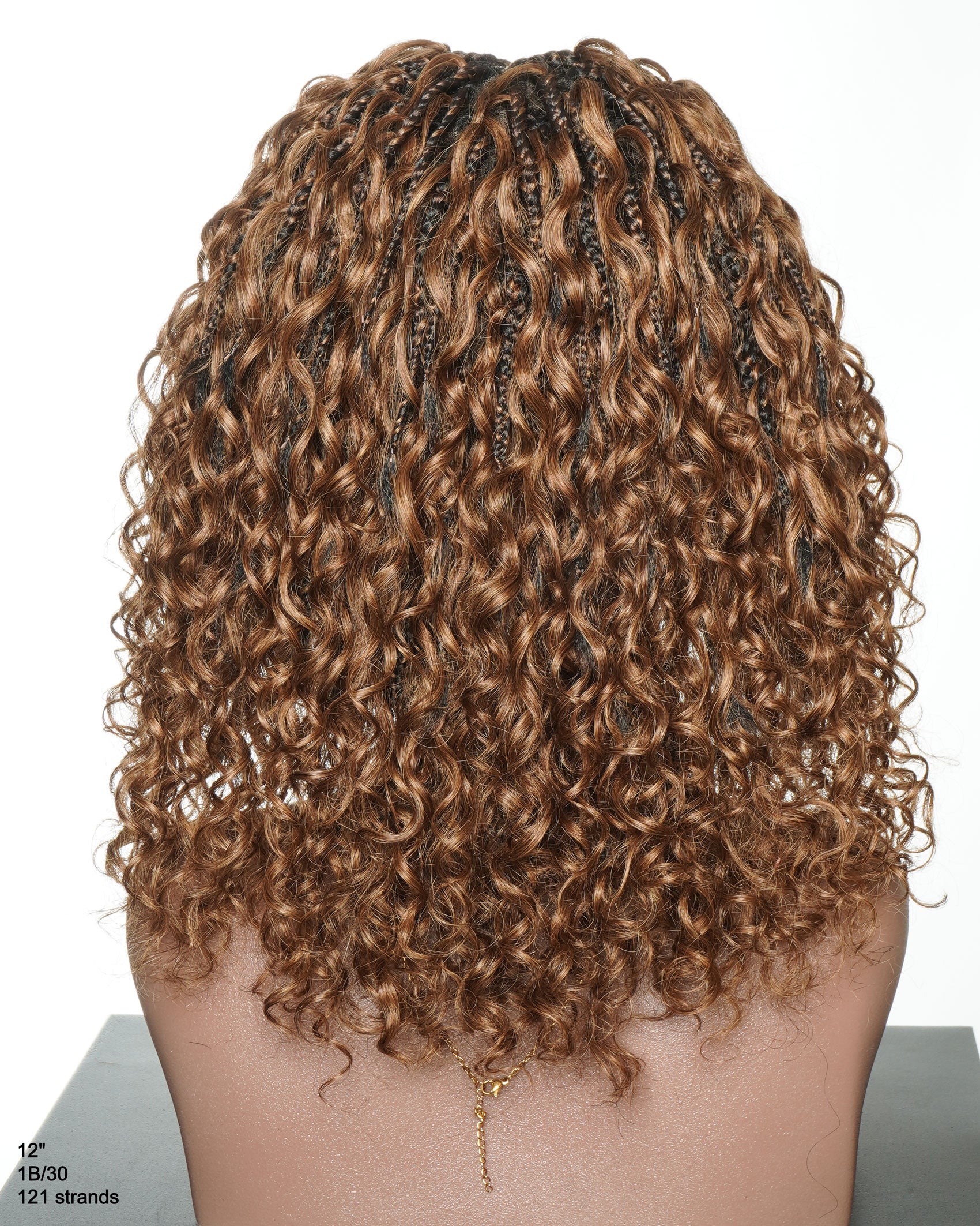 Nami 12" - Perruque tressée sans colle, en dentelle HD complète pré-décolorée, JALIZA Slip-On™ Water Wave