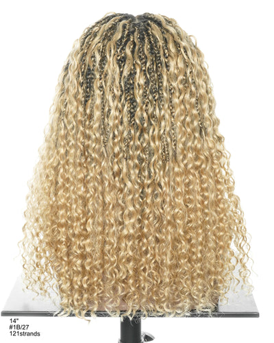 Nami Bob 12" - Perruque tressée de type Water Wave Boho Box JALIZA Slip-On™ (version complète)