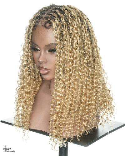 Nami Bob 12" - Perruque tressée de type Water Wave Boho Box JALIZA Slip-On™ (version complète)