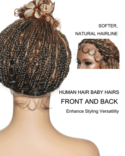 Perruque tressée de 24 pouces, pré-décolorée, style Boho, ondulée