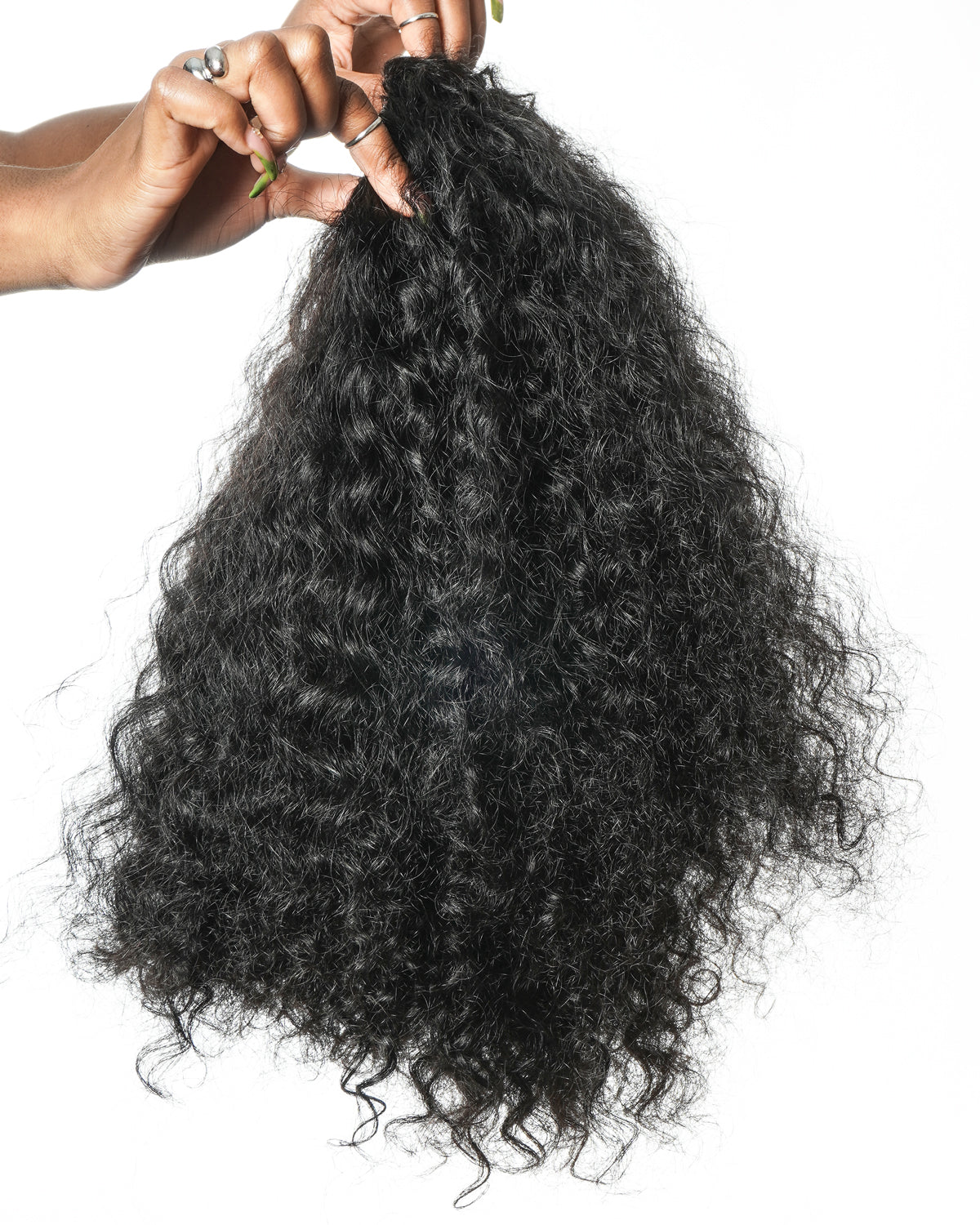 Perruque semi-complète tout-en-un 100 % cheveux humains 180 % de densité boucles profondes