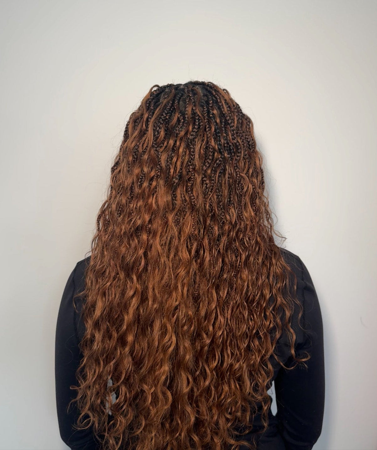 Wavina - Perruque tressée de 24 pouces avec tresses ondulées et vagues bohèmes en cheveux naturels